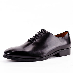 Formal Business Leather Shoes Men's Leather Black Pointed Toe Oxford